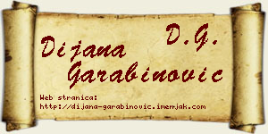 Dijana Garabinović vizit kartica